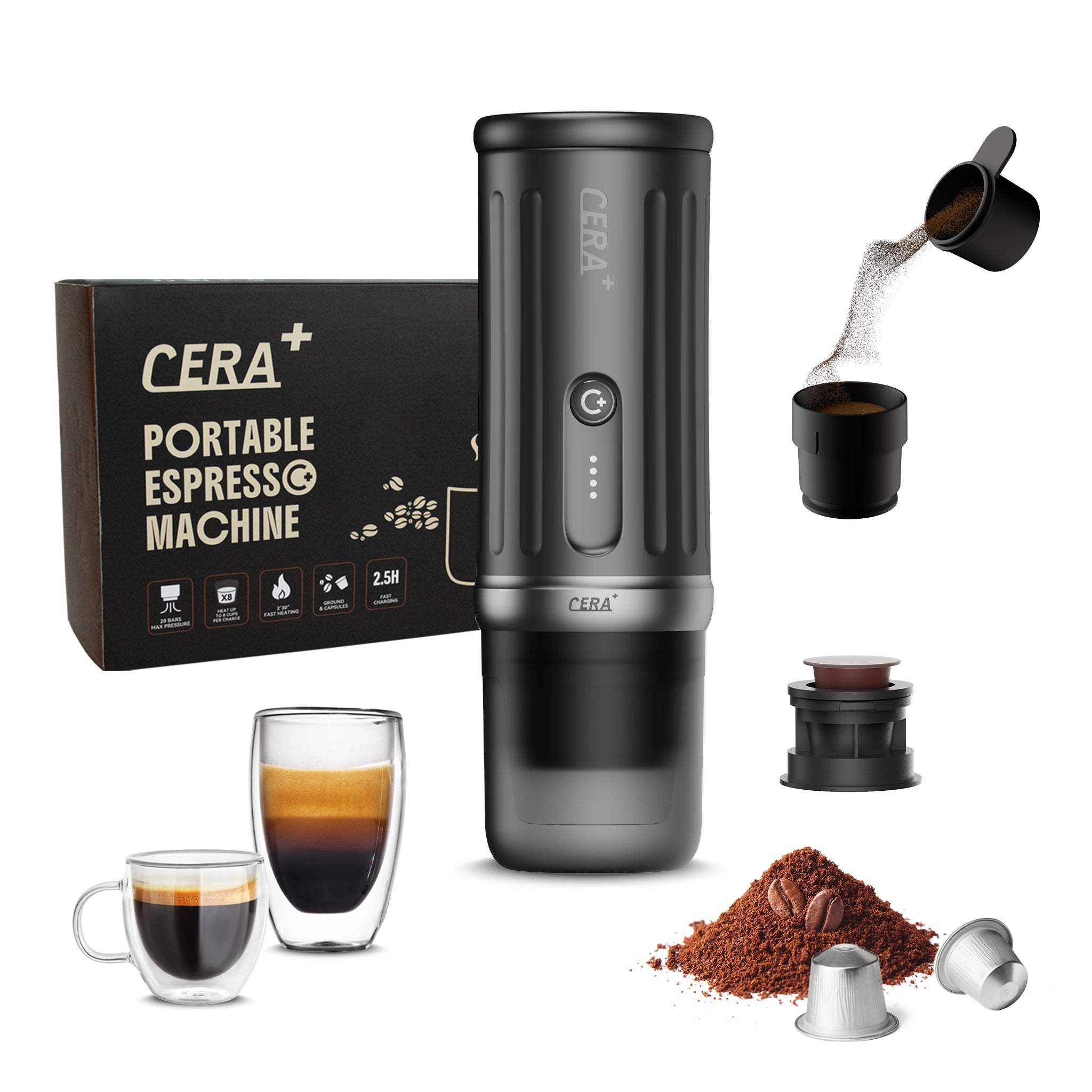 Cerapresso Portable Espresso Machine (Cosmo Gray)
