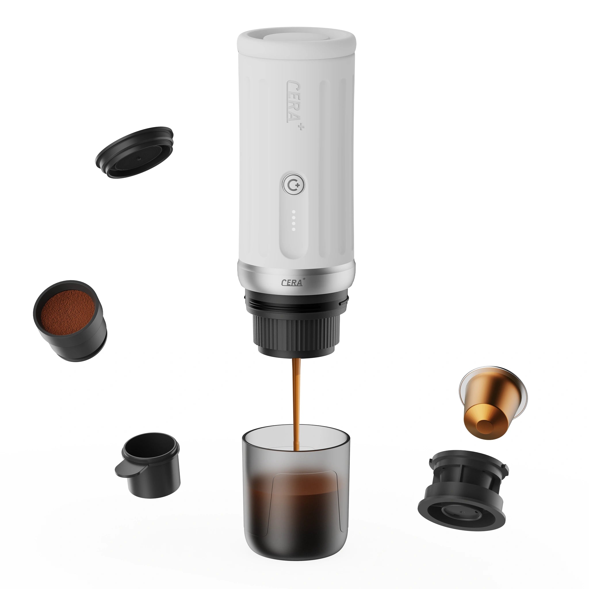 Cerapresso Portable Espresso Machine (Ceramic White)