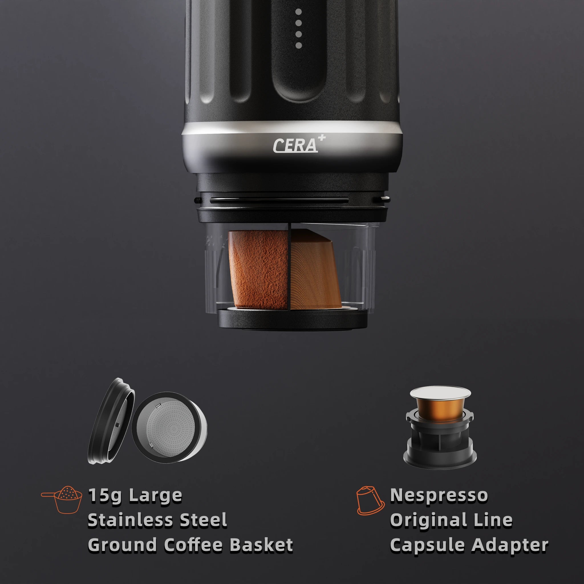 Cerapresso Portable Espresso Machine (Cosmo Gray)