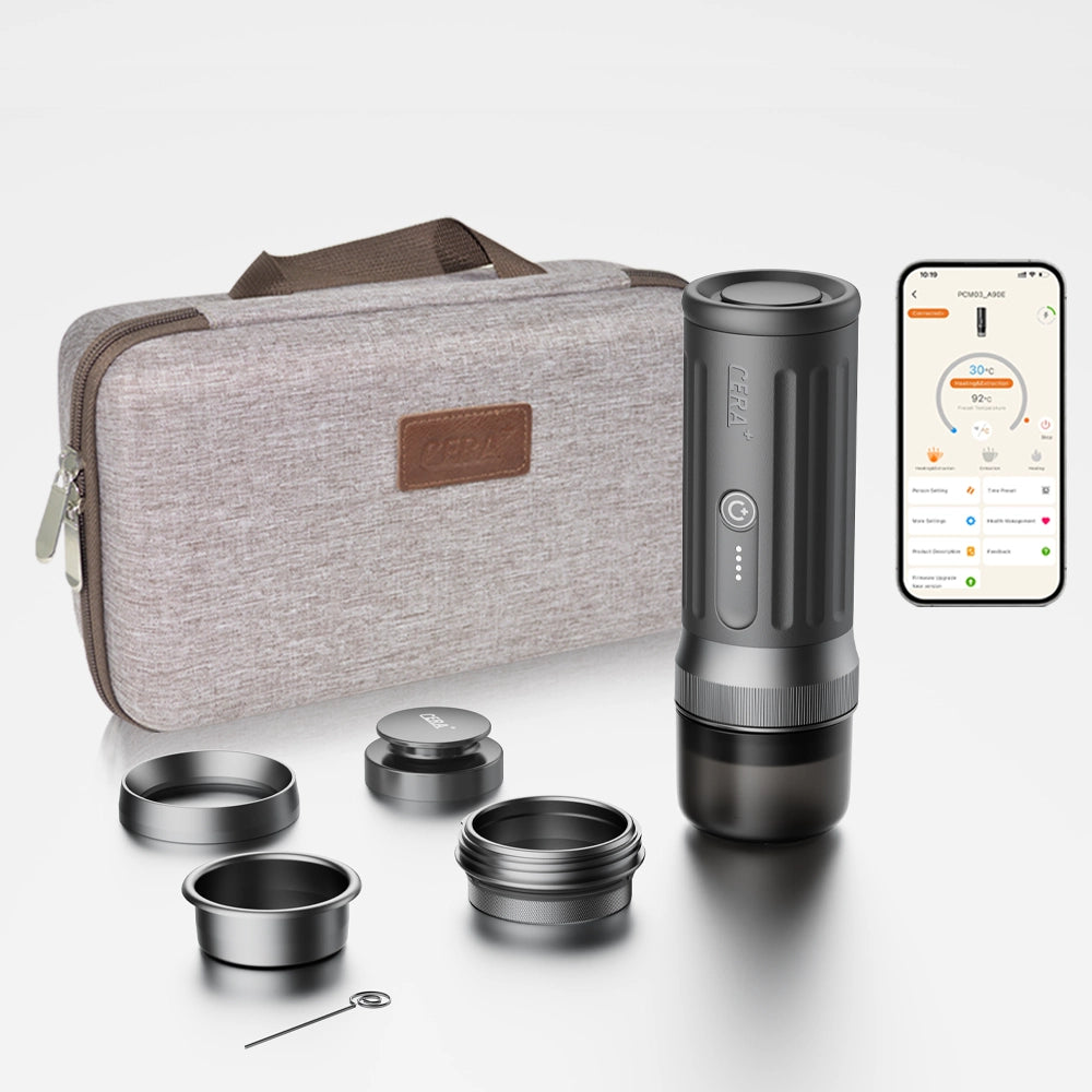 Ceramax Portable Espresso Machine with App Control (Travel Kit)