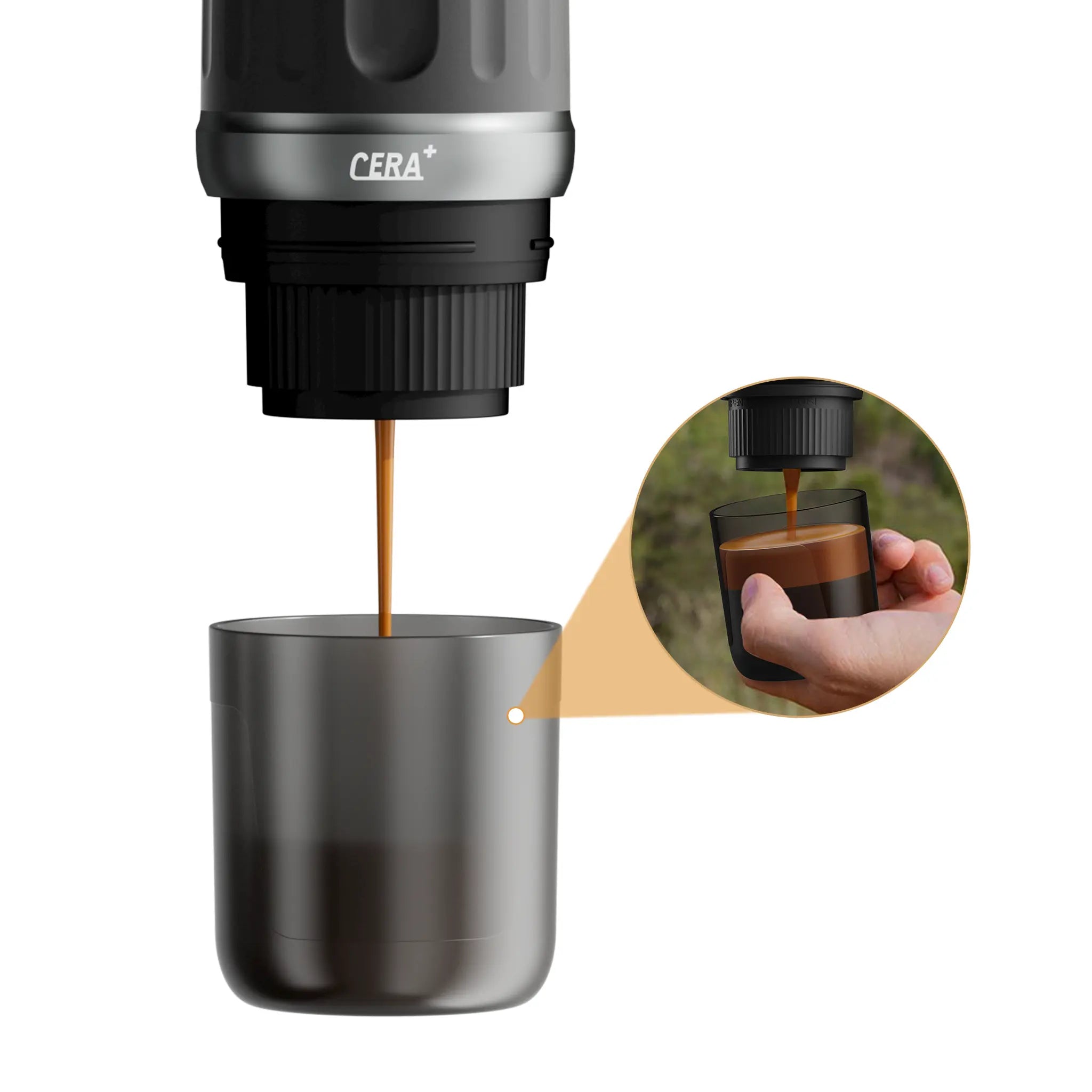 Macchina per caffè espresso portatile Cerapresso (Cosmo Gray)